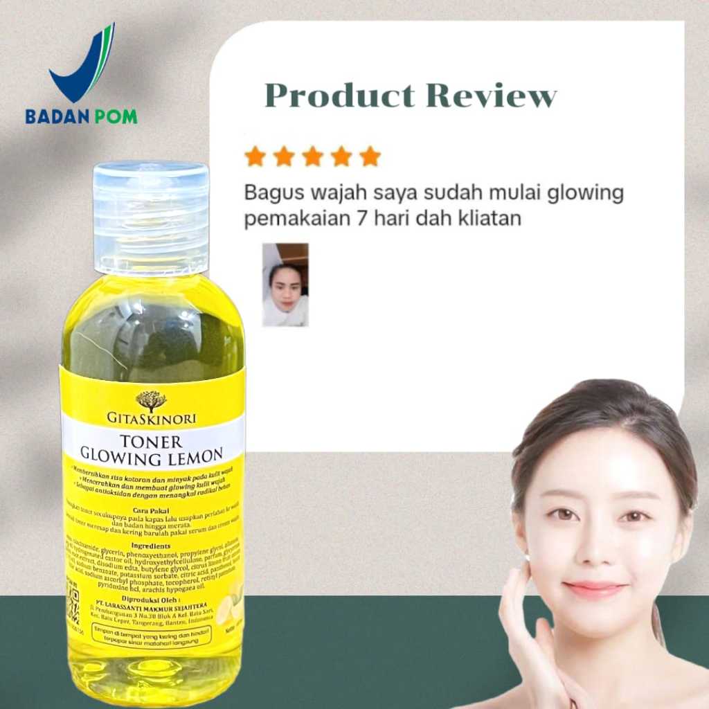 BPOM New Toner Glowing Lemon / Toner Lemon BPOM Toner Pelicin Wajak extra lemon strong & wangi ORIGI