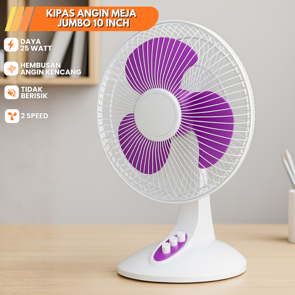 KIPAS ANGIN MEJA / KIPAS ANGIN DUDUK 10 INCH JUMBO