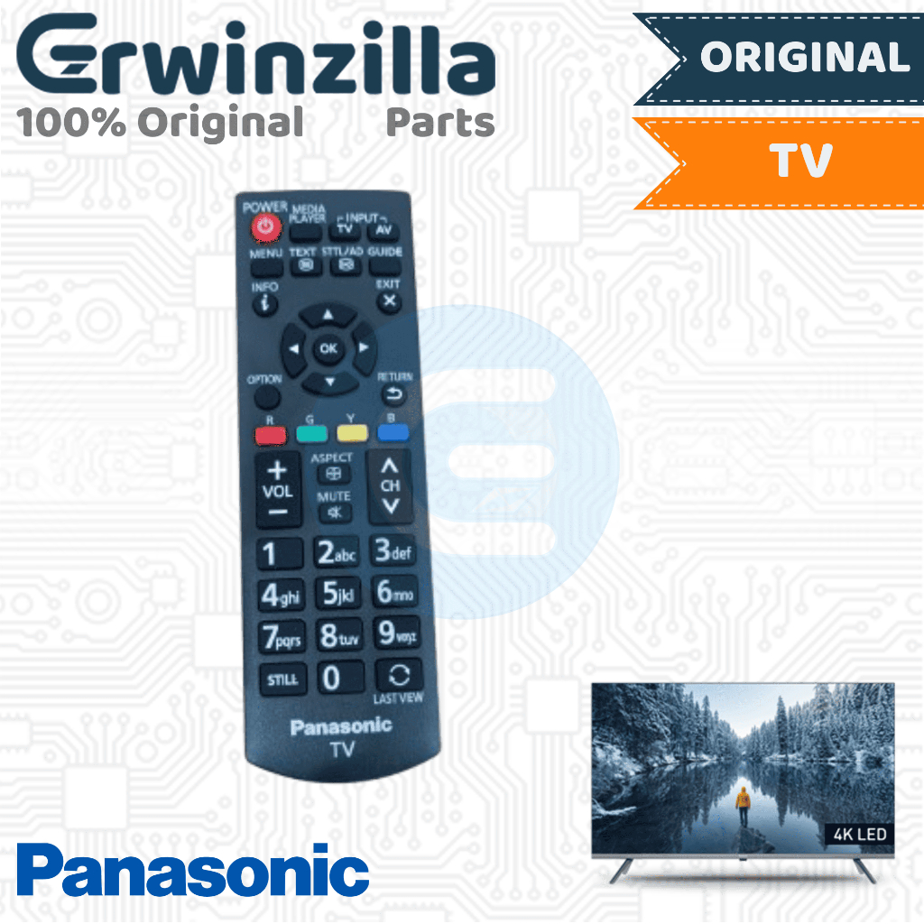 Panasonic Remote Remot TV Plasma All Model Original untuk TV LED Tabung Plasma LCD 100% Asli