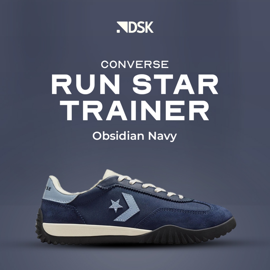Converse Run Star Trainer Obsidian Navy 100% Original Sneakers Casual Wanita Sepatu Original Sepatu 