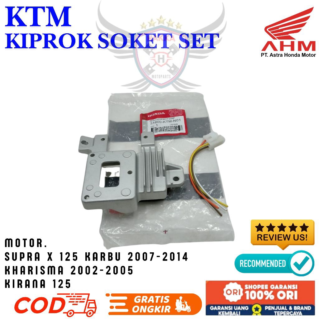KPH,KTM ORIGINAL KIPROK + SOKET HONDA SUPRA X 125, KIPROK SOKET HONDA KHARISMA, KIPROK SOKET HONDA K