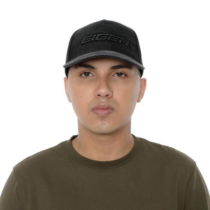 Topi Pria Eiger89 Evredait Baseball Caps Topi Baseball Katun Topi Pria Daily Outdoor-HITAM