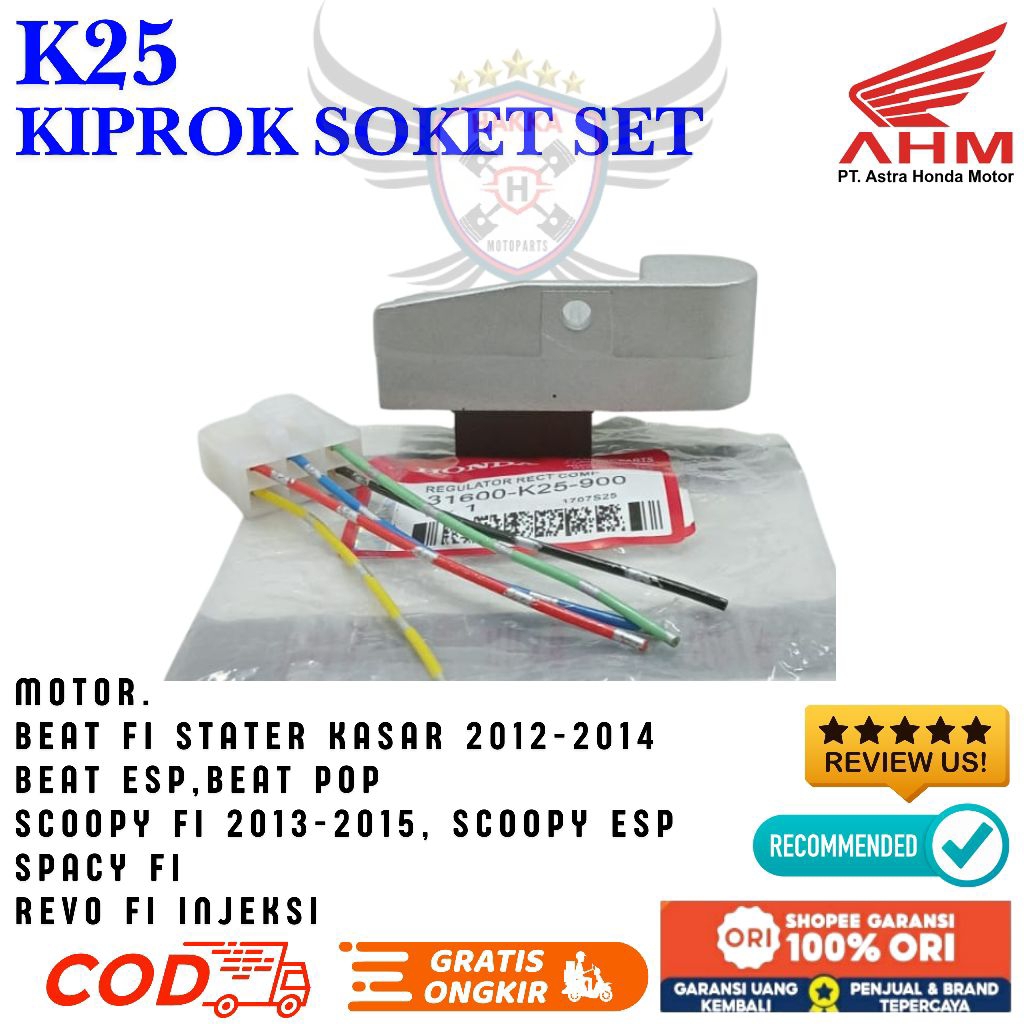 K25 ORIGINAL KIPROK+SOKET HONDA BEAT F1,KIPROK SOKET HONDA BEAT ESP, KIPROK SOKET HONDA BEAT STREET,