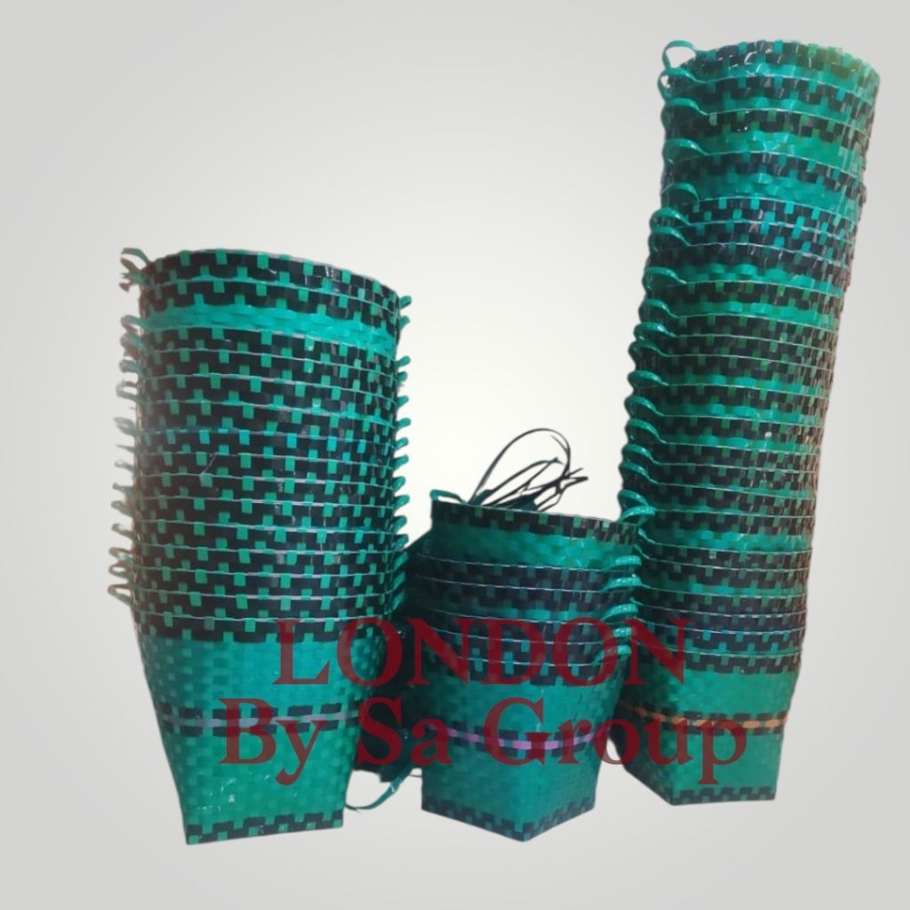 Keranjang Sampah Pot Anyaman Plastik Awet