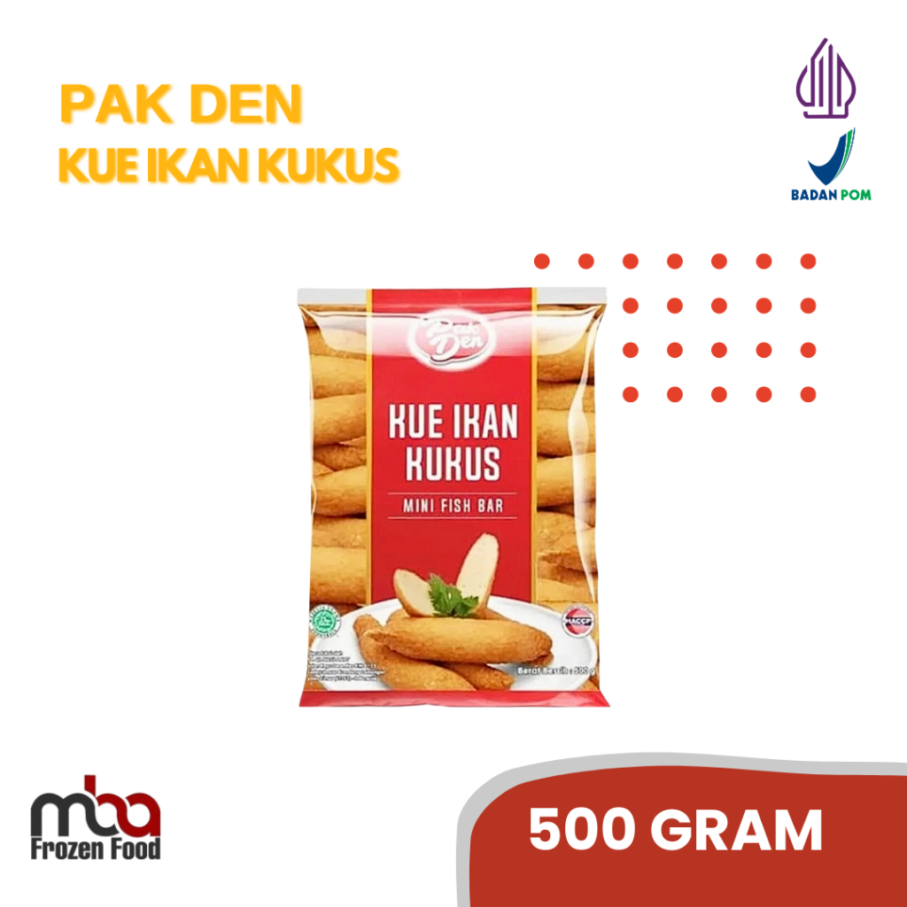 PAK DEN Fish Bar Mini / Kue Ikan Kukus 500 Gram /Ikan /Fishcake /Kueikan /Steamboat /Bakaran /Sate /