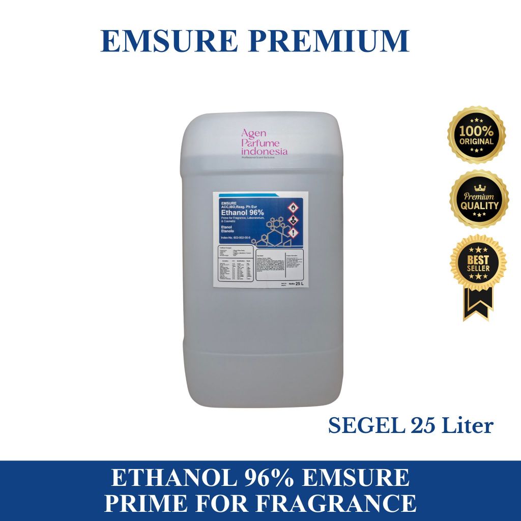 ETHANOL 96% PREMIUM PRIME FOR FRAGRANCE By EMSURE Segel 25 Liter