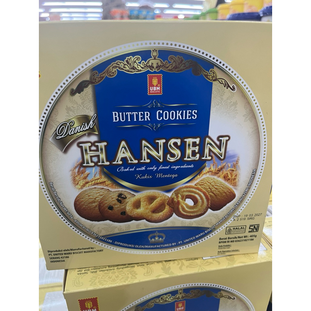 Ubm Butter cookies Hansen 405g