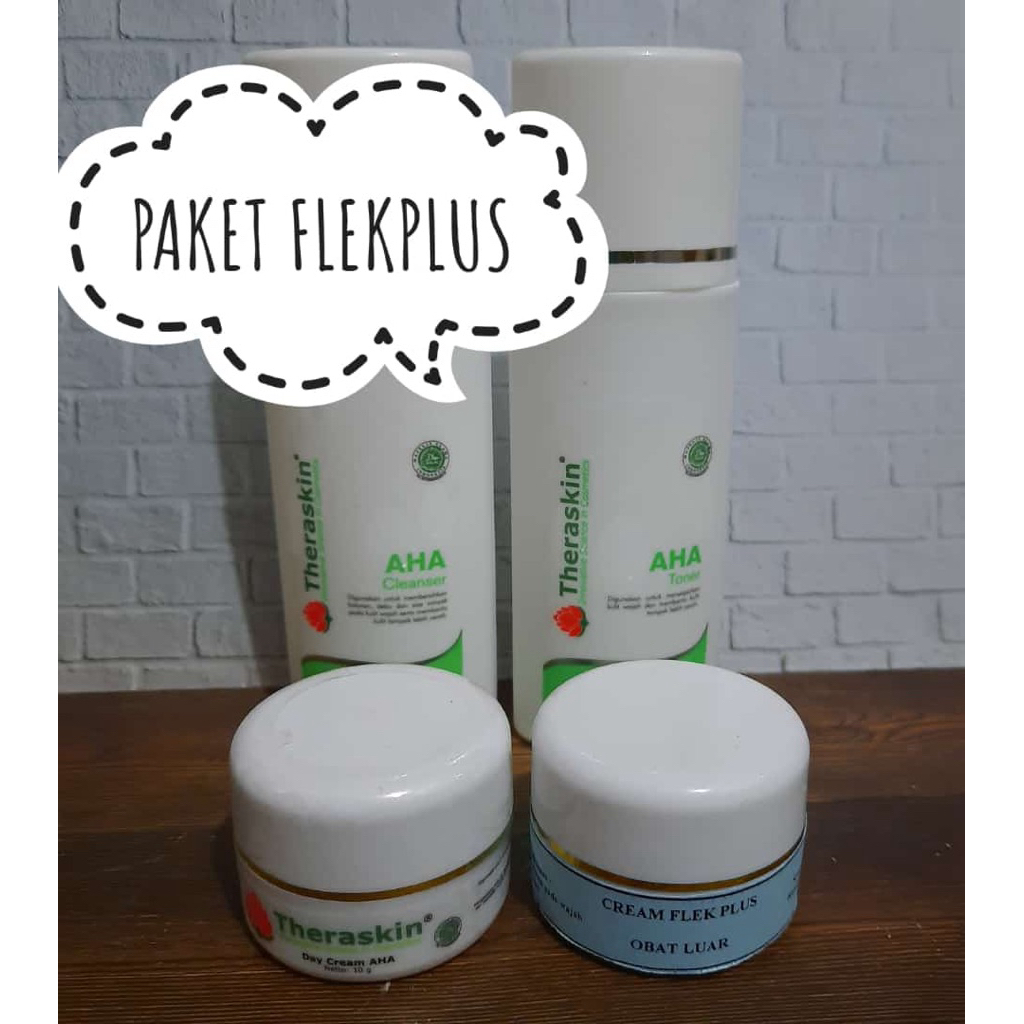 THERASKIN Paket flek plus [ flek berat/flek tebal, flek bandel, bintik hitam, bekas jerawat, mencera
