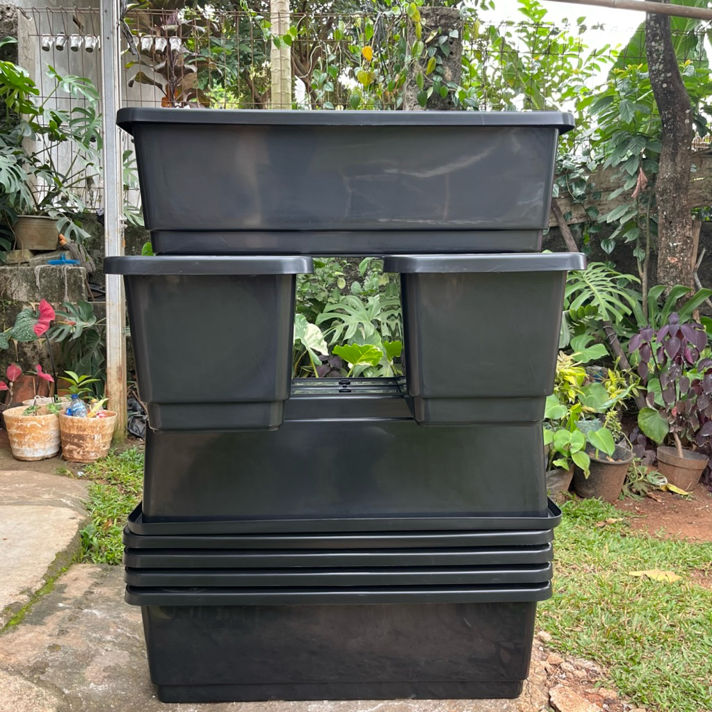 Pot Panjang 90cm Merk SGP Gr // Pot Plastik minimalis 90cm Hitam // Pot Panjang Hitam