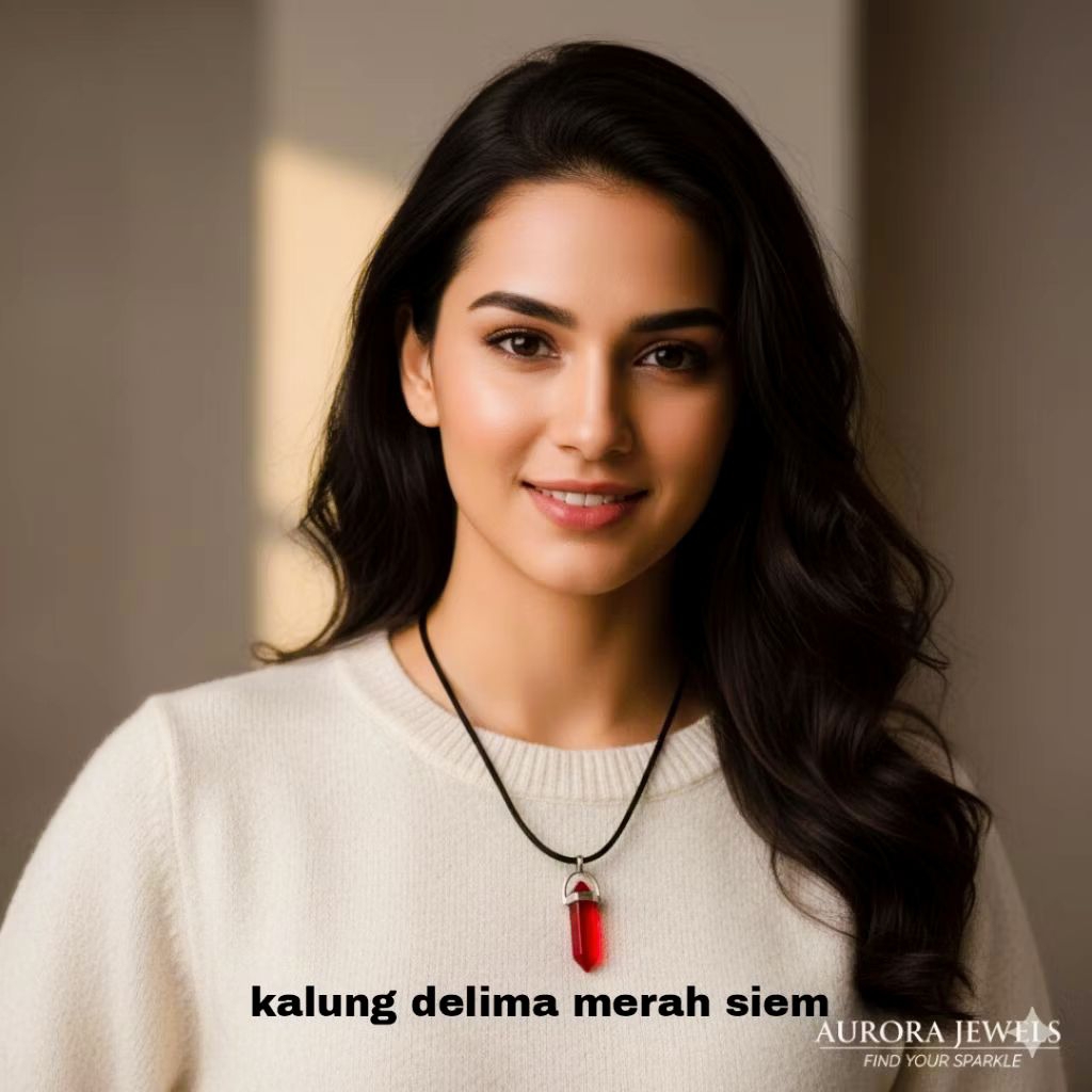 Kalung Pendant Pendulum Delima Merah Siem Terbaik