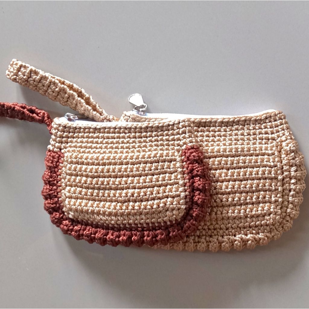 Dompet koin rajut kecil handmade
