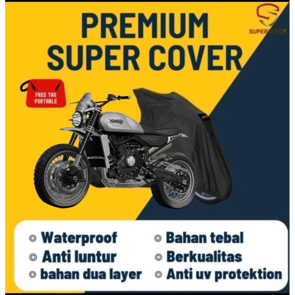 Premium Cover motor penutup sarung motor Xtreme outdoor Norton 650 Atlas super cover tebal anti UV a