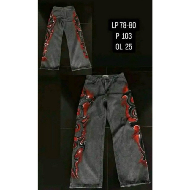 celana / oversize vintage Brand Replay Jeans original