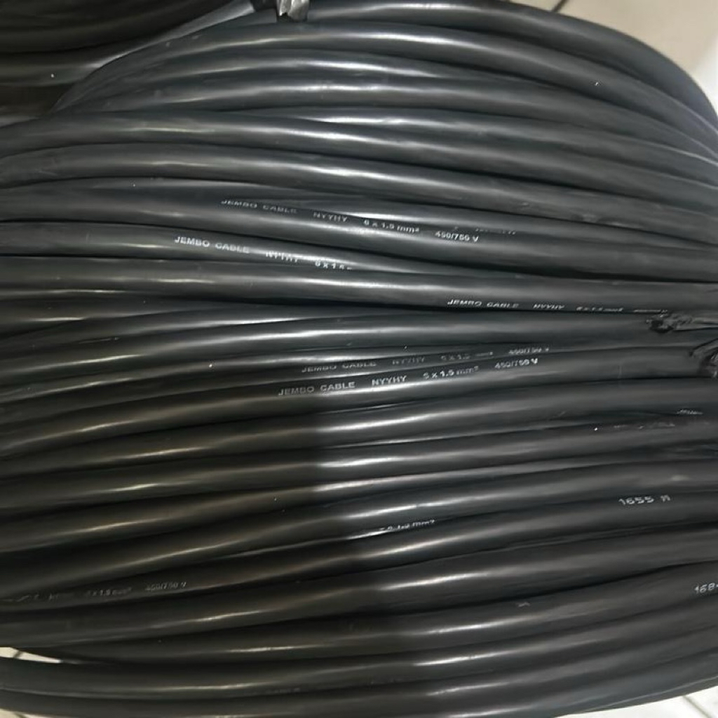 KABEL serabut nyyhy 6x1,5 6x1.5 JEMBO SERABUT kabel jembo nyyhy 6×1.5 mm
