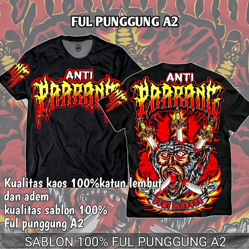 kaos anti paarang pagarnusa terbaru  kaos distro disain terbaru ANTI PAARANG psnu pagarnusa ful pung