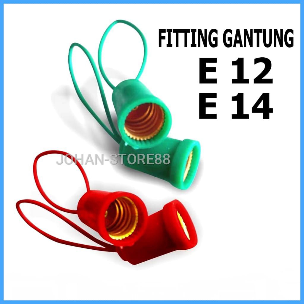 Fitting Gantung Bohlam Cabe E12/E14, Fitting Gantung Lampu Hias