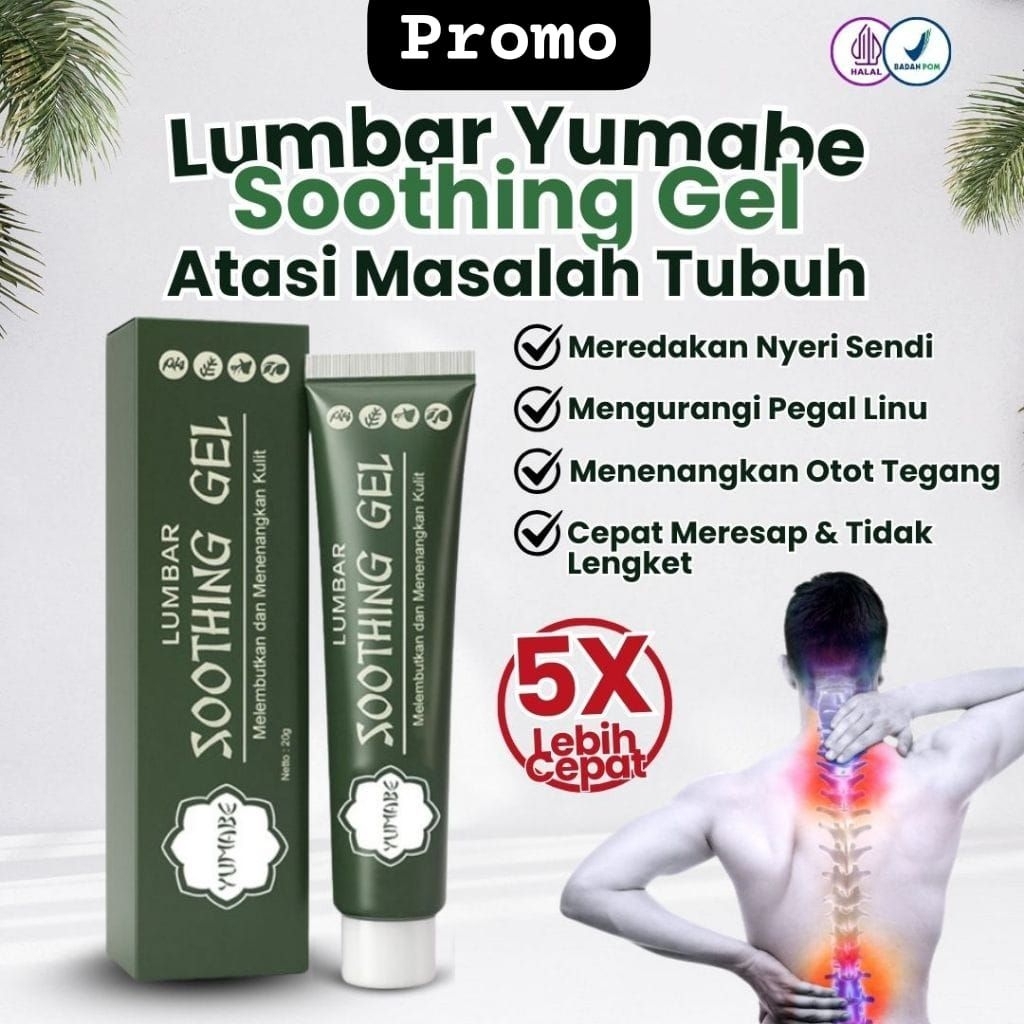 BPOM Salep Lumbar Yumabe Soothing Pereda Nyeri Sendi Lutut Pinggang Tulang Belakang Saraf Kejepit Ny