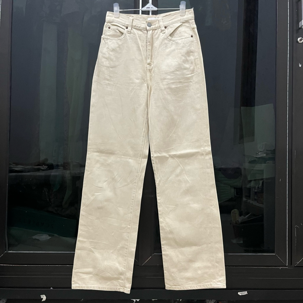 Uniqlo Soft Jeans Kulot loose Pants Cream