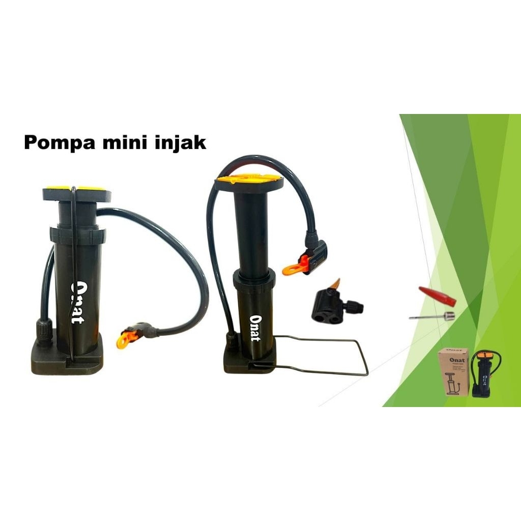 Pompa Injak Sepeda , Motor Bicycle ONAT / Foot Pump Pompa Injak Mini  Sepeda Motor ONAT