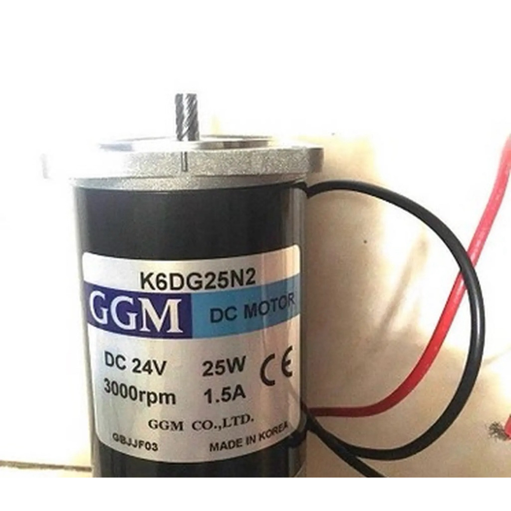 K6DG25N2 GGM KOREA ELECTRIK DC MOTOR GEAR HEAD GEARBOX 24VDC 25W 3000rpm New Ori