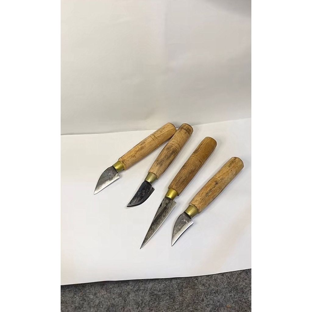 pisau serut bambu grafting okulasi bonsai bahan plat baja gagang kayu kuat