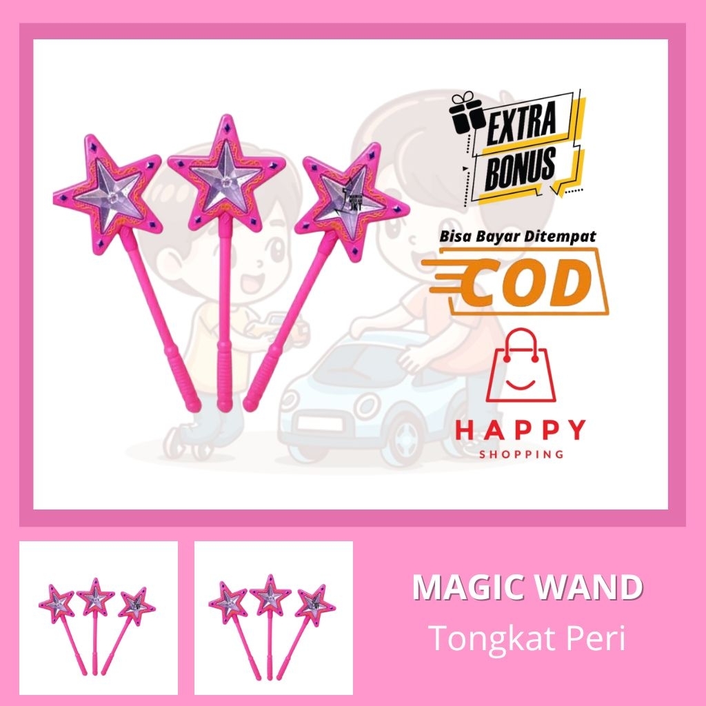 Mainan tongkat peri, Tongkat peri magic wand, mainan peri anak perempuan