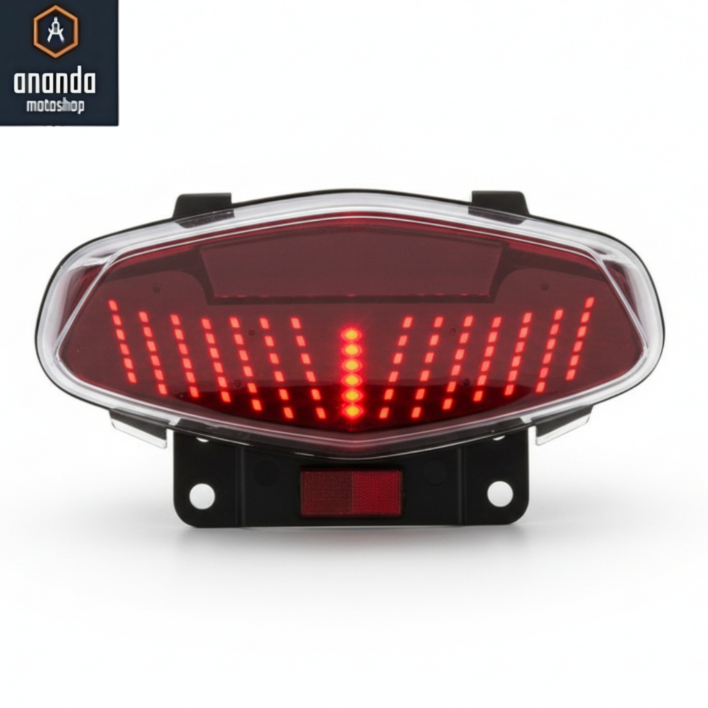 Stop Lamp Custom 8 Mode Colosseum LED Smoke Visor (YXZX T-5634) YAMAHA MIO Z / MIO M3 / MIO 125