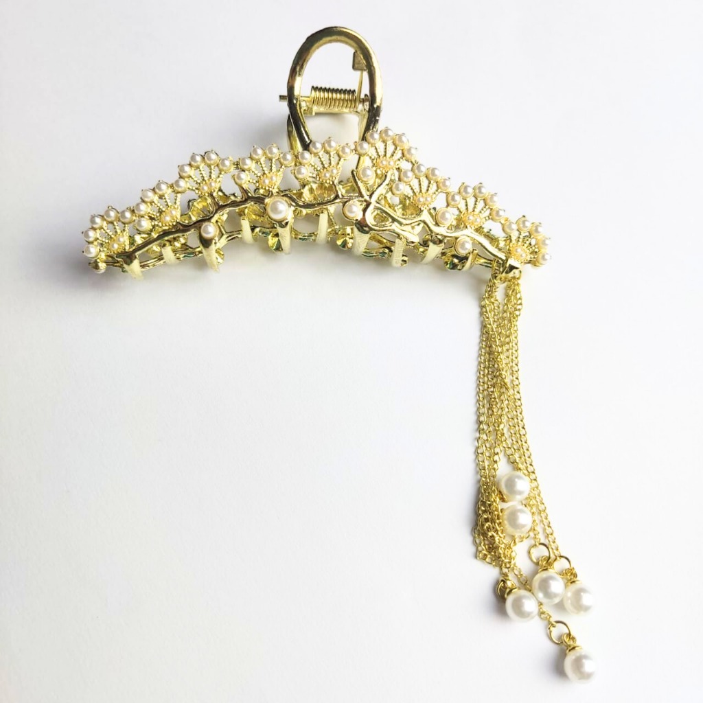 Jedai Jepit Drama Korea Unik Pearl Tassel Rumbai Mutiara Drakor Makassar