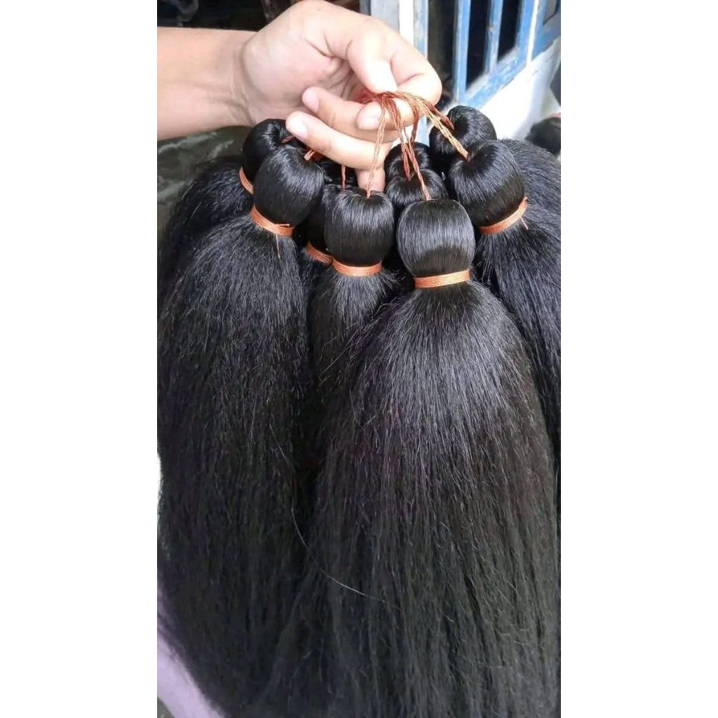 rambut sintetis/Cemara tanpa tulang/Cemara panjang 80 cm/Cemara rambut sambung