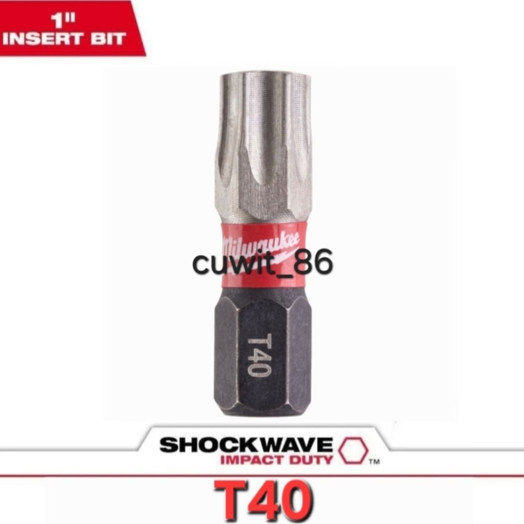 Mata Obeng Bintang Milwaukee T40 / Panjang 25mm