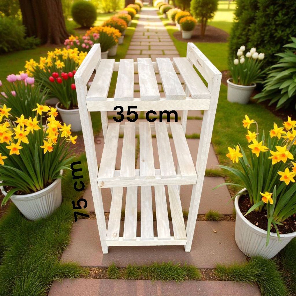 Rak kayu 3 susun cocok untuk dipenser /rak mejikom/rak panci /Baskom dll rak serbaguna