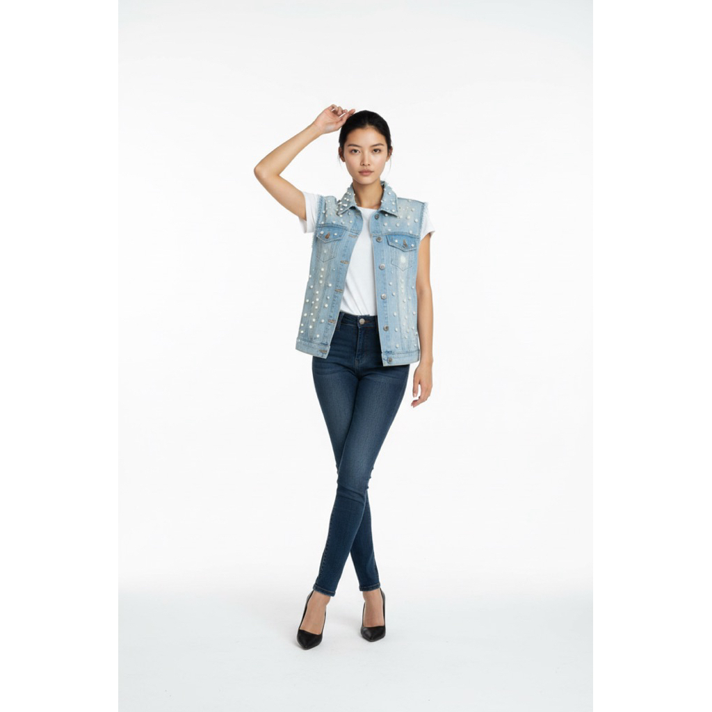 Rompi Jeans Wanita / Rompi Jeans Blazer Jeans