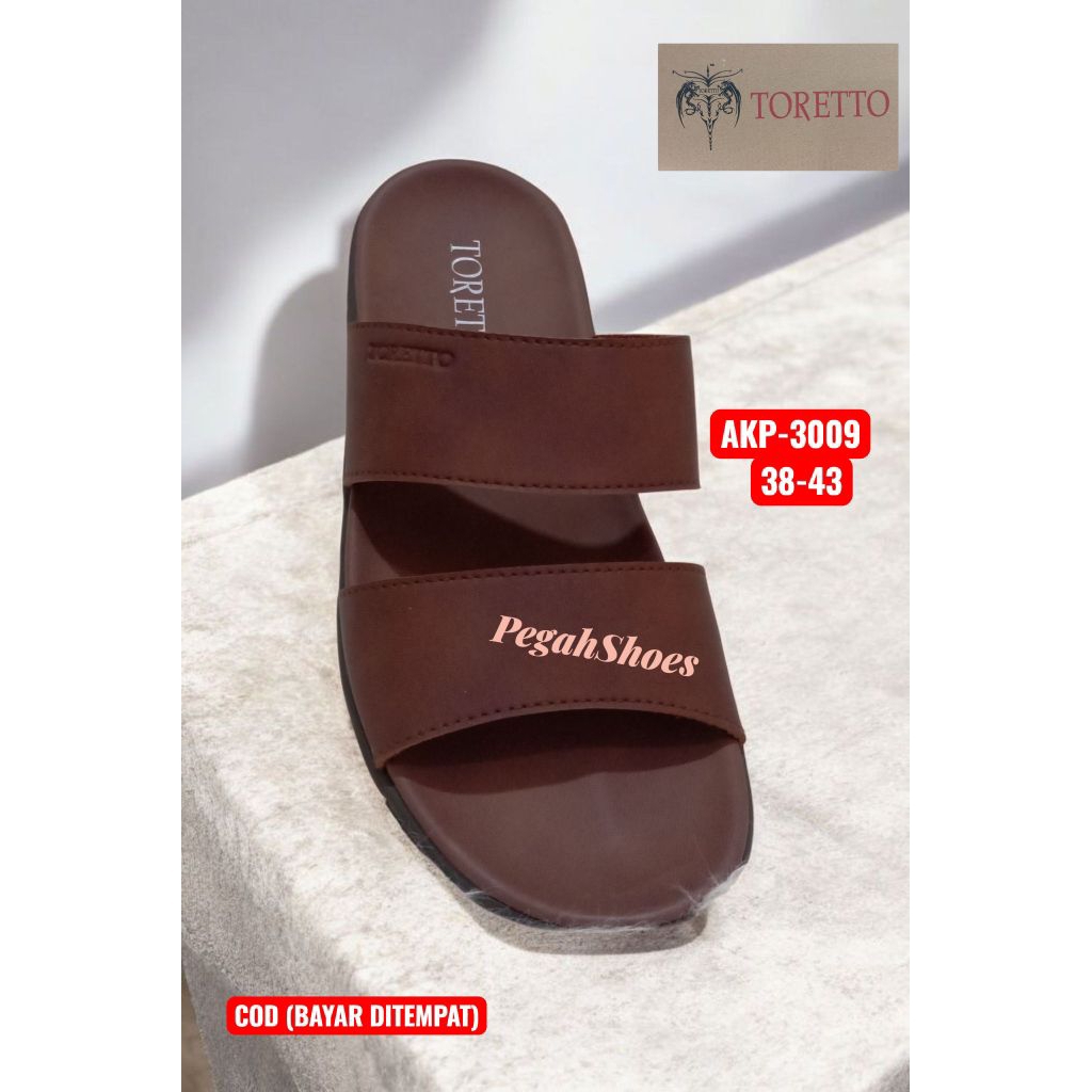 TORETTO SANDAL FORMAL PRIA DEWASA KULIT SINTETIS PREMIUM