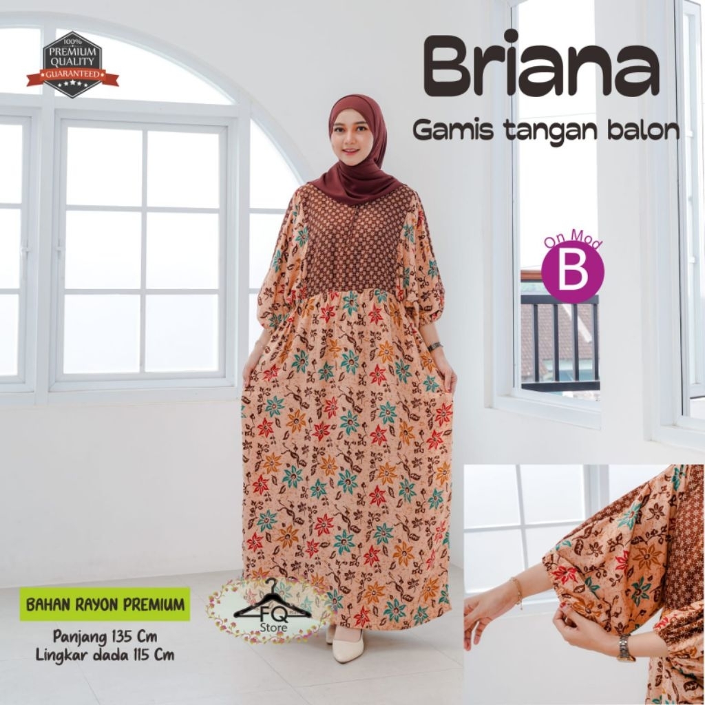 Gamis Briana Pakaian Muslim Motif Terbaru Fashion Muslim Kekinian