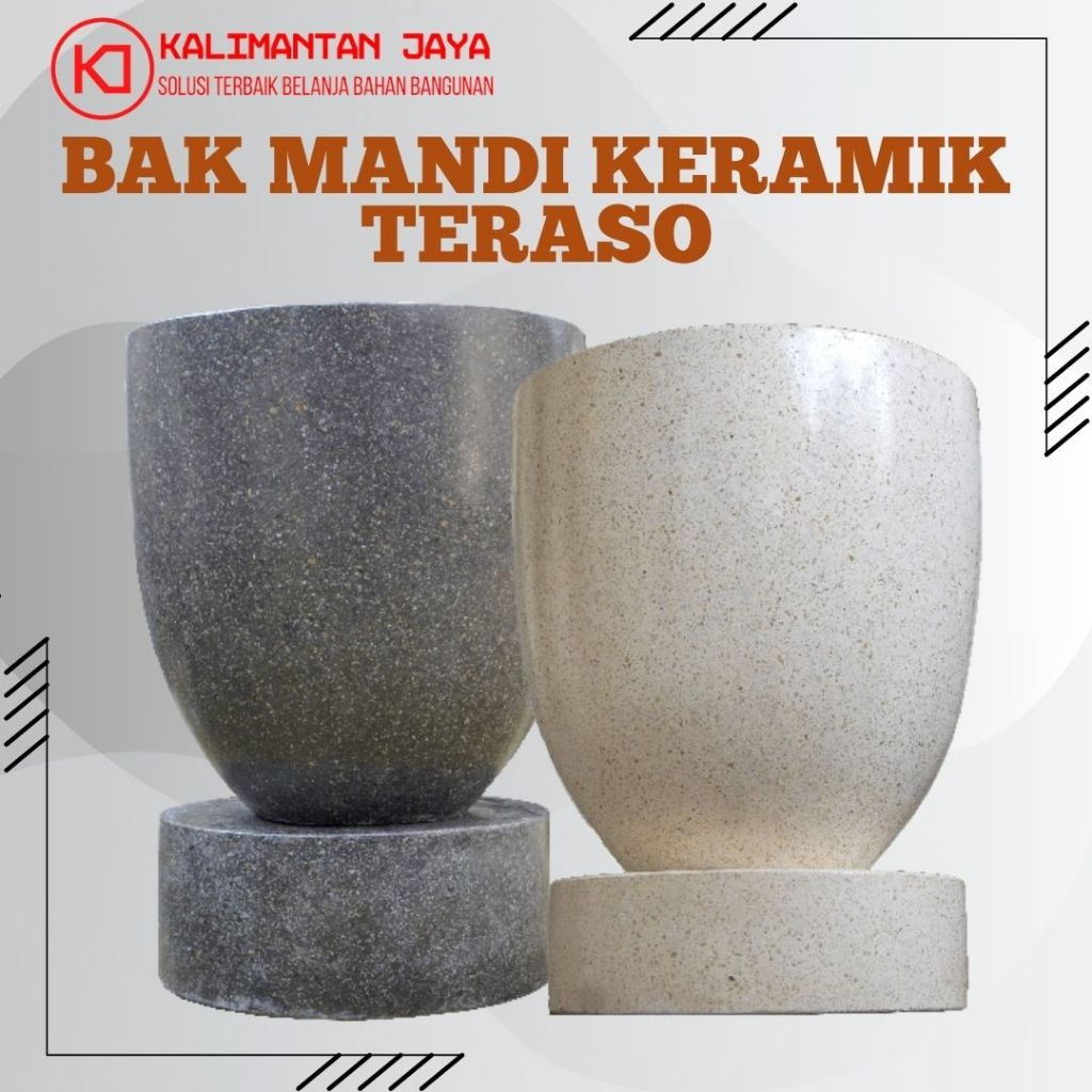 Bak Mandi Keramik Teraso Gentong Bak Mandi Teraso Terazzo (KHUSUS PENGIRIMAN DALAM KOTA)