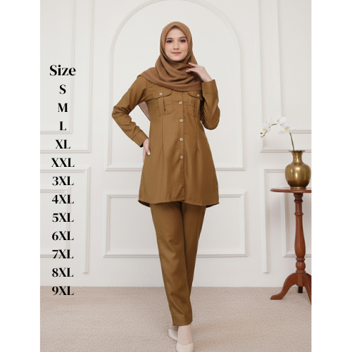 BAJU PEMDA WANITA , SERAGAM PEMDA WANITA BAJU + CELANA TERSEDIA UKURAN JUMBO