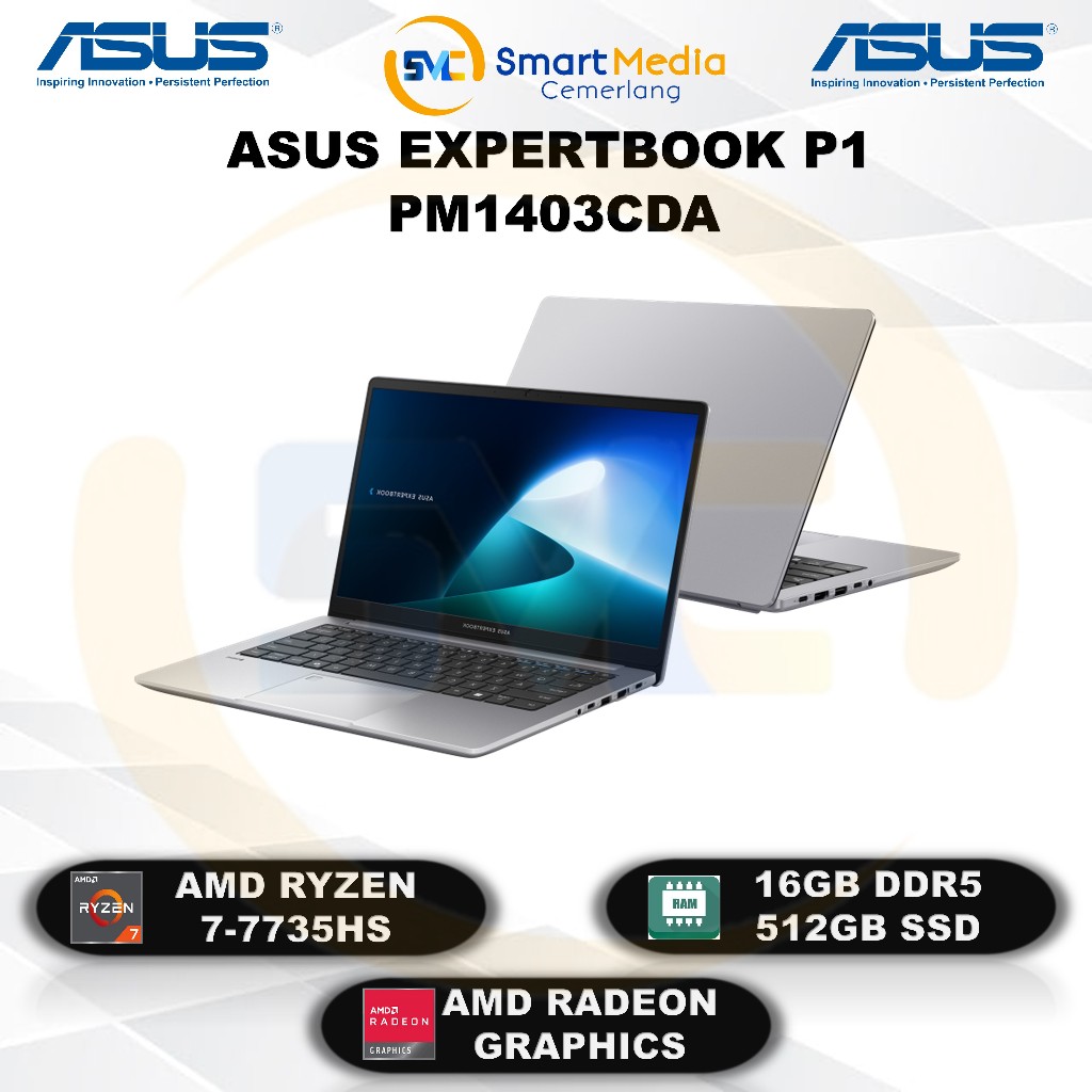 ASUS ExpertBook P1 PM1403CDA - Ryzen 7-7735HS - 16GB - 512GB - 14" FHD - W11 - Office