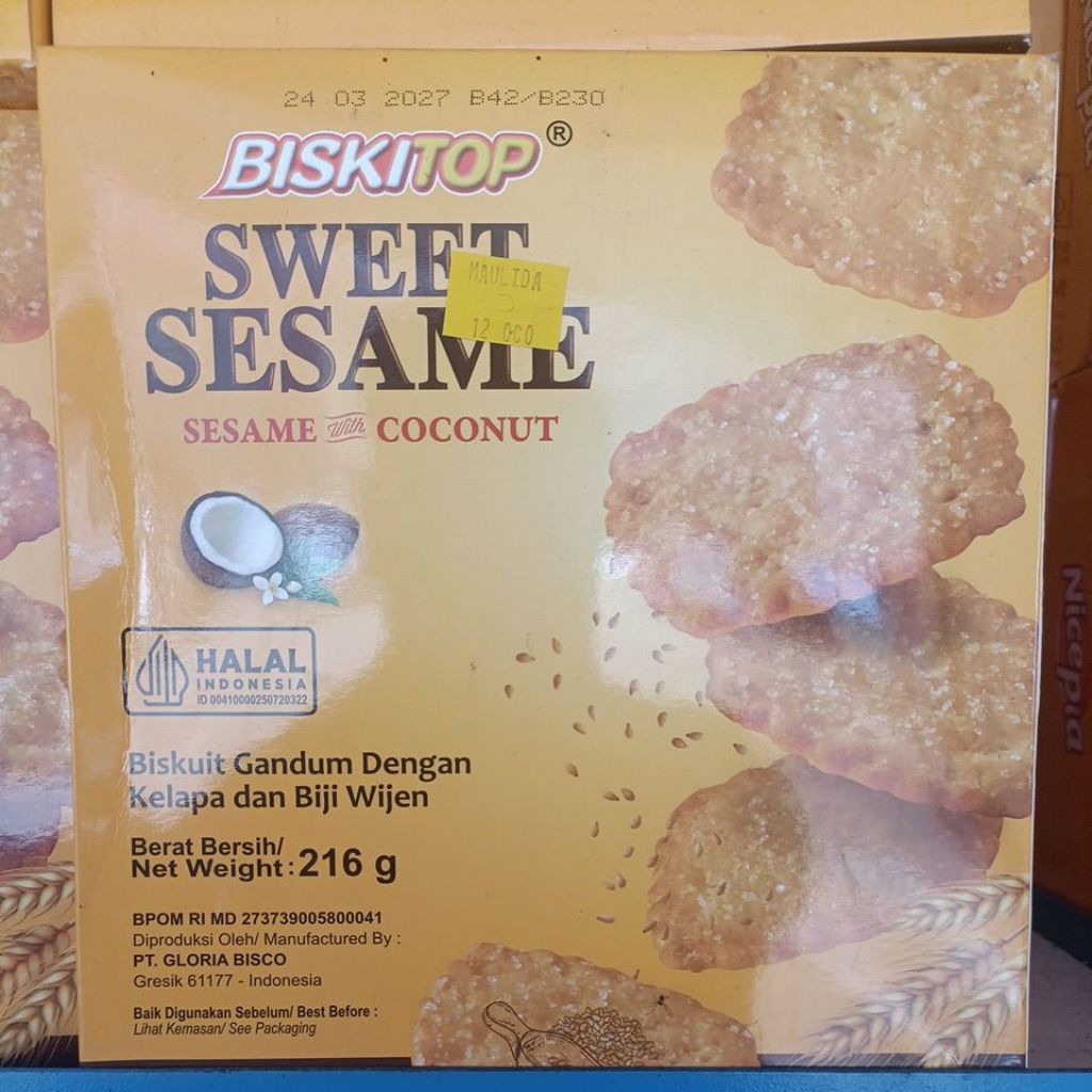 BISKITOP SWEET SESAME 216 GR