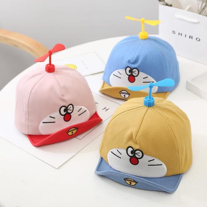Promo [1Kg 18Pcs] Toko1234. Topi Doraemon Baling / Fashion Anak / Topi Lucu Original