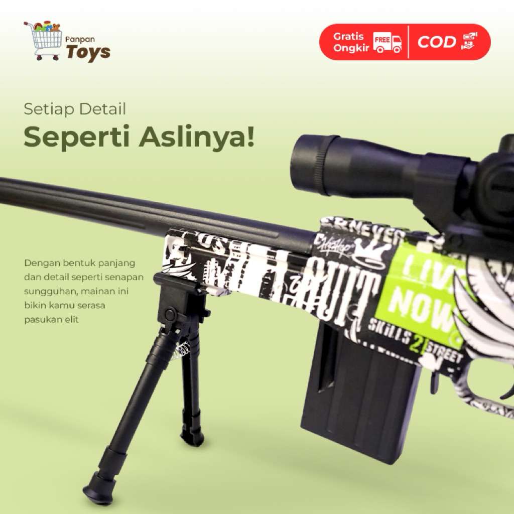 PANPANTOYS Mainan Tembak Tembakan Sniper AWM Gunfight Water Bombs Mainan Pistol Pistolan Anak Laki L
