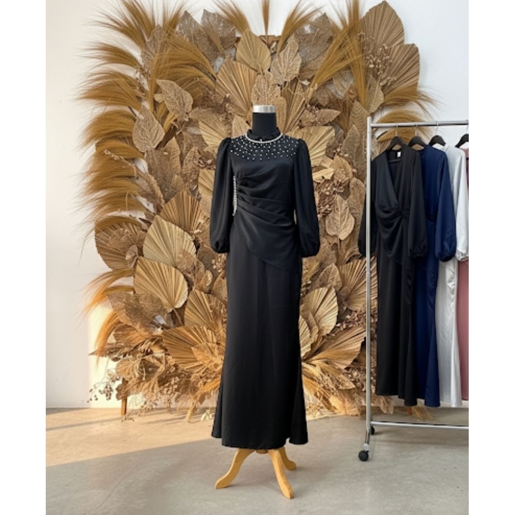 Vina Dress satin Silk Premium//Dress kondangan Wanita