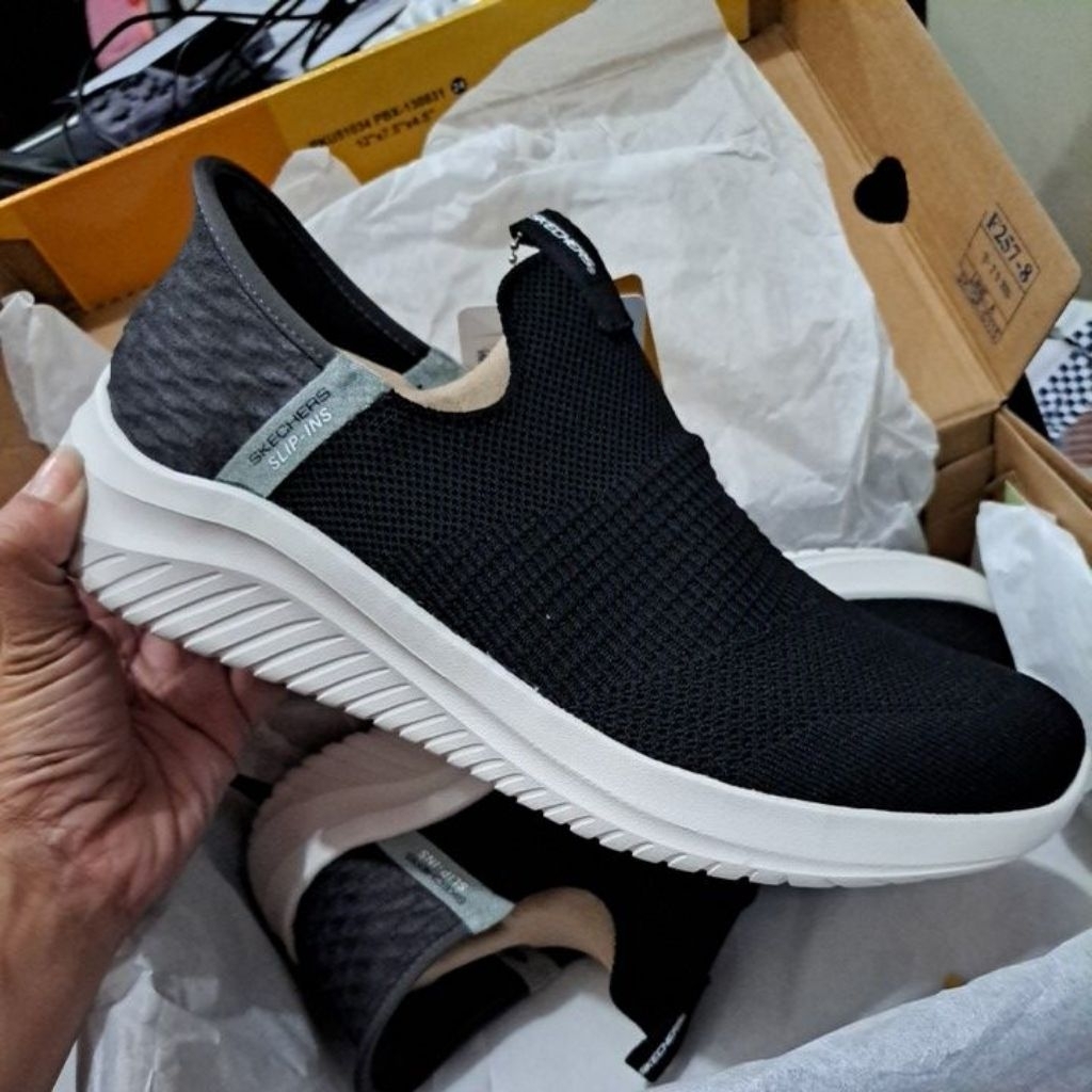 skechers 403844L/BKW sepatu skechers KIDS ultra flex 3.0 smooth step black