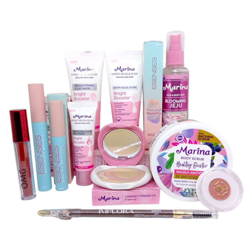 Marina Paket Kosmetik Seserahan/ Marina Seserahan/ Kosmetik Remaja/ Paket Kosmetik Seserahan Murah