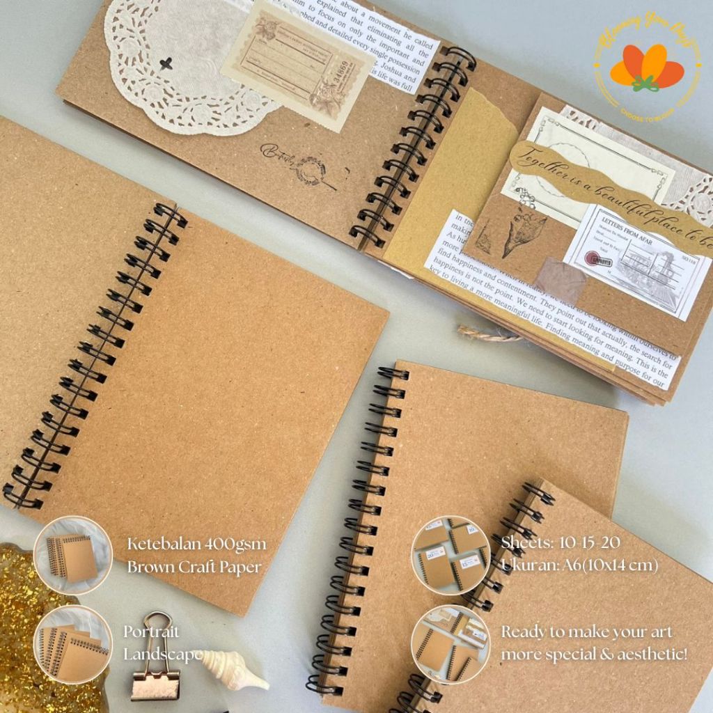 scrapbook vintage buku notebook album foto story book kado unik anniversary ulangtahun valentine bir