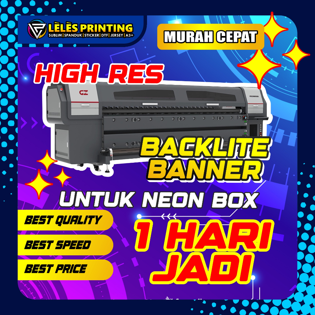 Print Outdoor Bahan Backlite 510gsm, NEON BOX - BACKLITE