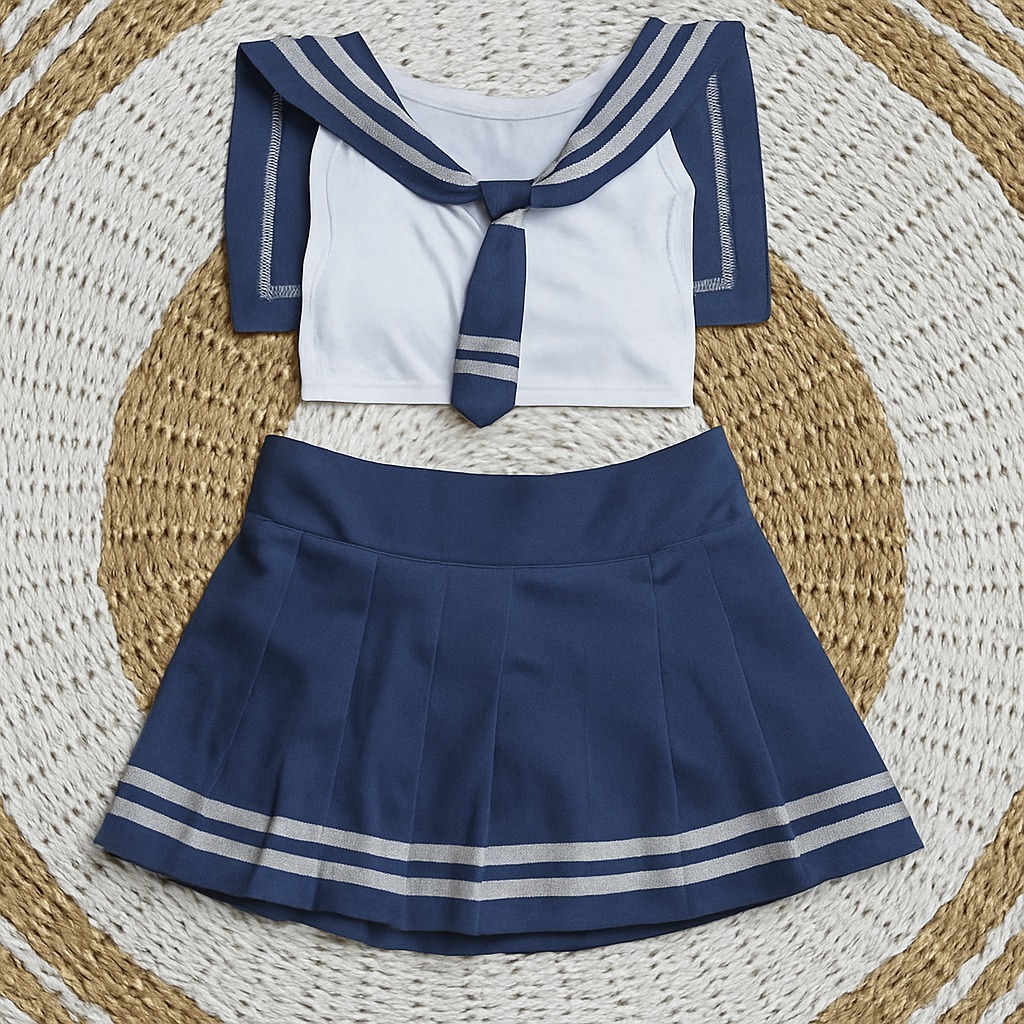 {Dejourney} Kostum Seksi Pelaut Wanita – Baju Cosplay Seragam Sekolah Jepang Student