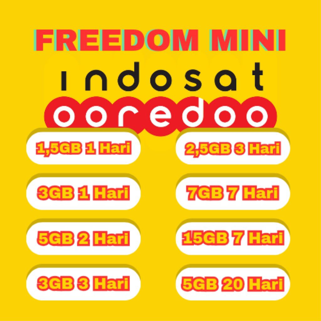 KUOTA INTERNET INDOSAT - FREEDOM MINI / HARGA MURAH