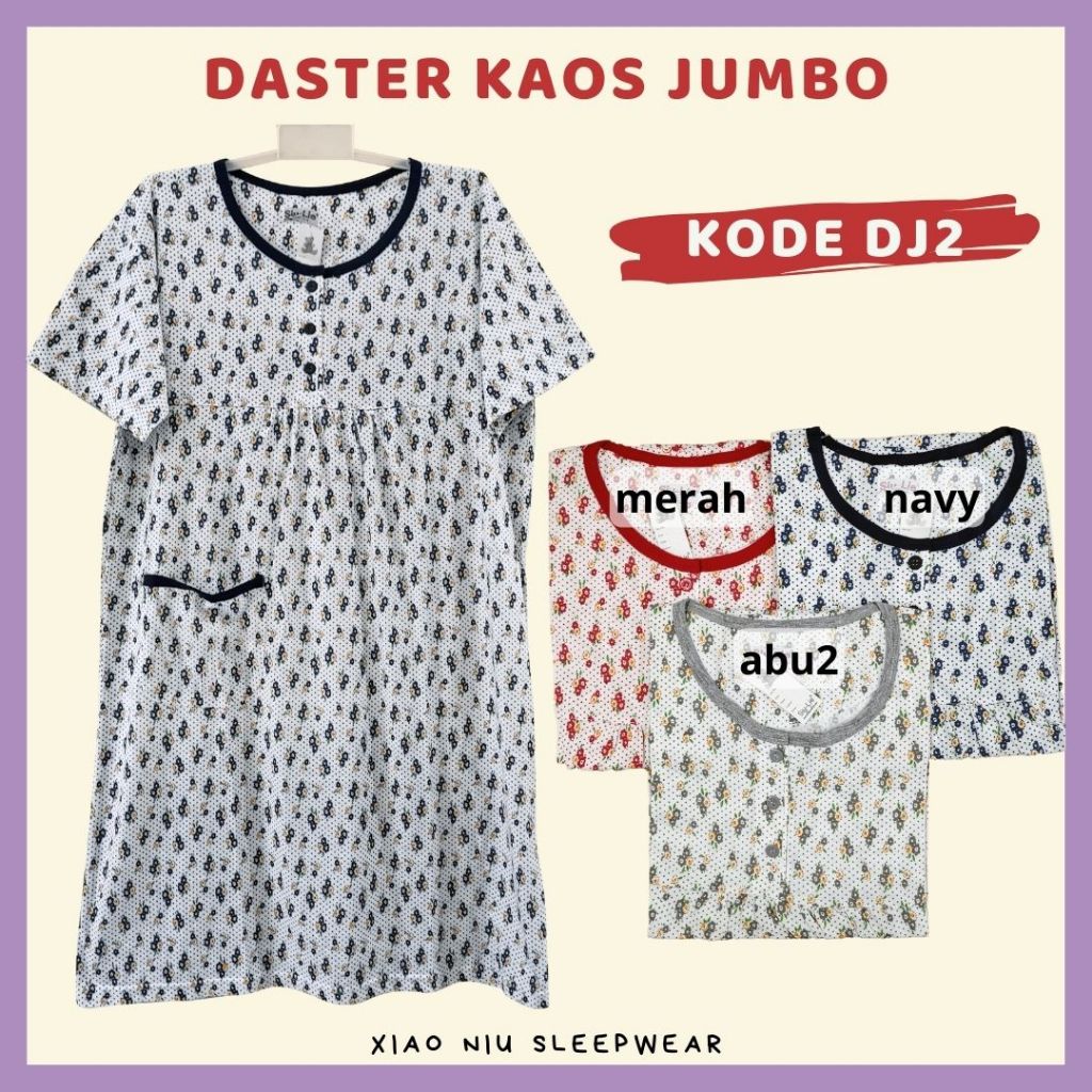 Daster Kaos Jumbo Siu Lie LD 120 / Baju Tidur Wanita