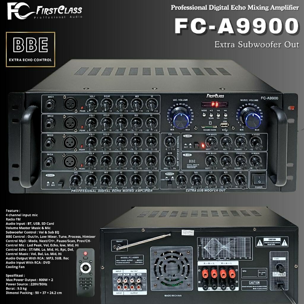 Amplifier Professional digital echo mixing FC A9900
