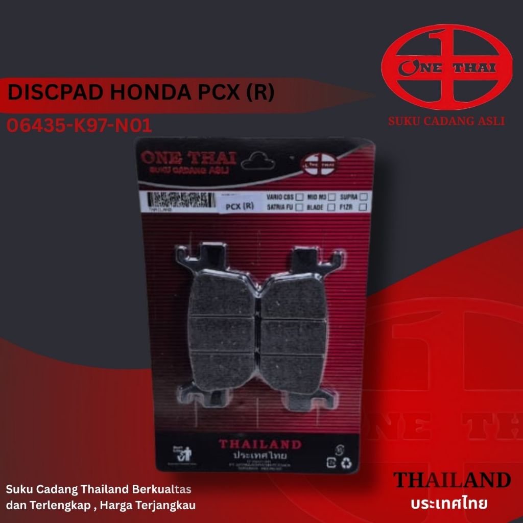 ONETHAI Diskpad K97 Kampas Rem Cakram Honda PCX Belakang R Discpad Kanvas ADV Vario